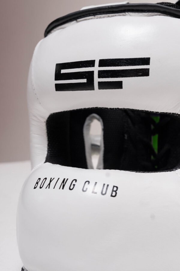 Casco de Boxeo con Barra cuero Blanco - Image 2